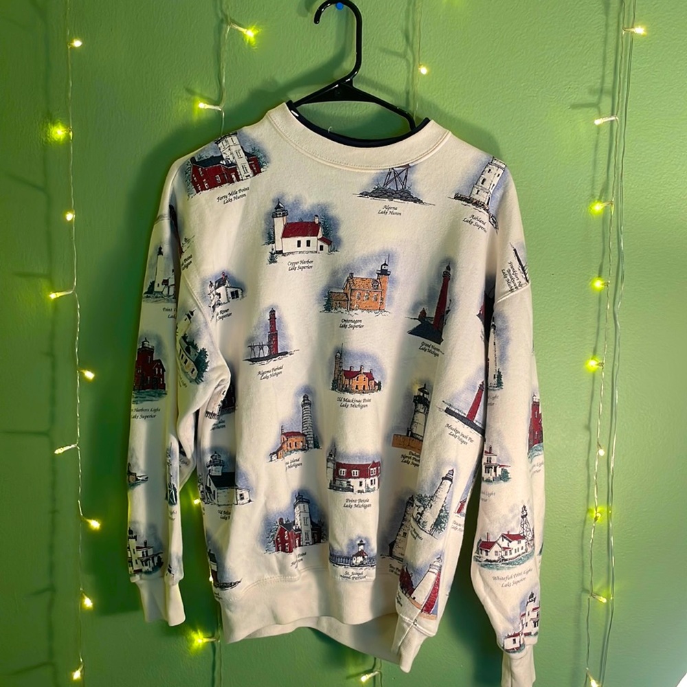 White Lighthouse Crewneck